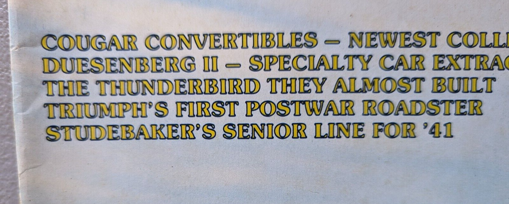 1941 Studebaker Article Commander & President Car Collector Magazine