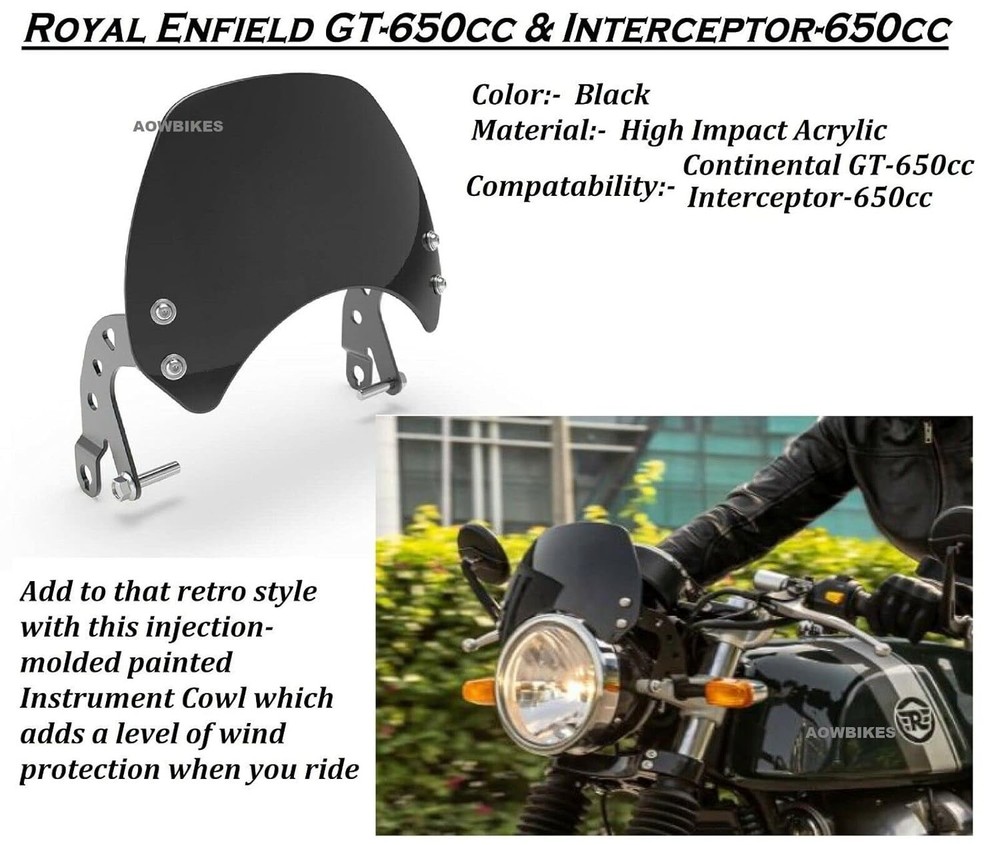 Royal Enfield Interceptor 650 CC Complete Visor Glass Replacement Kit