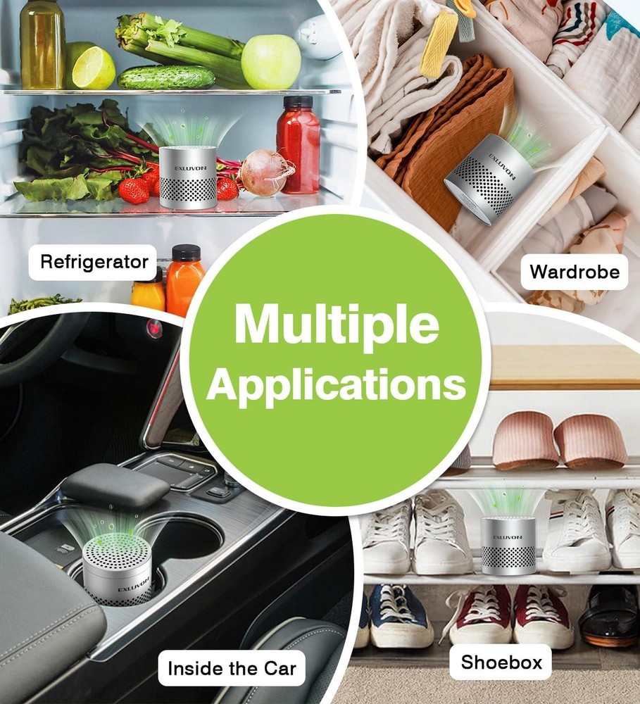 Exluvon Fridge Deodorizer, Lasts for 10 Years Refrigerator Deodorizer Odor El...