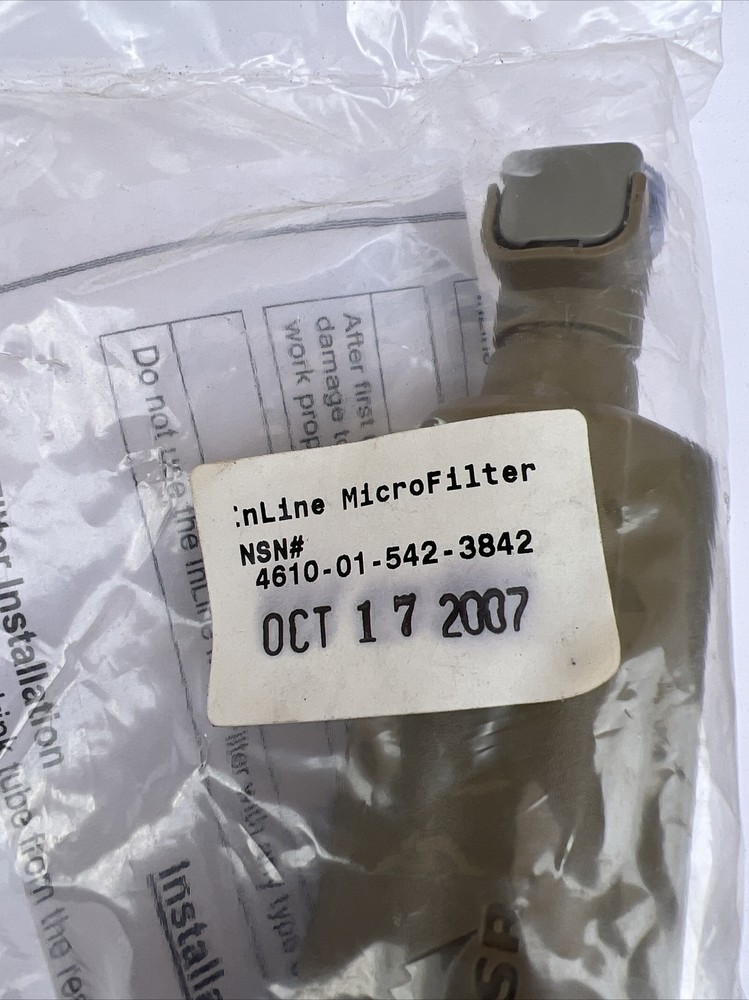 US Military Surplus Hydration InLine MSR MicroFilter, New 4610-01-542-3842