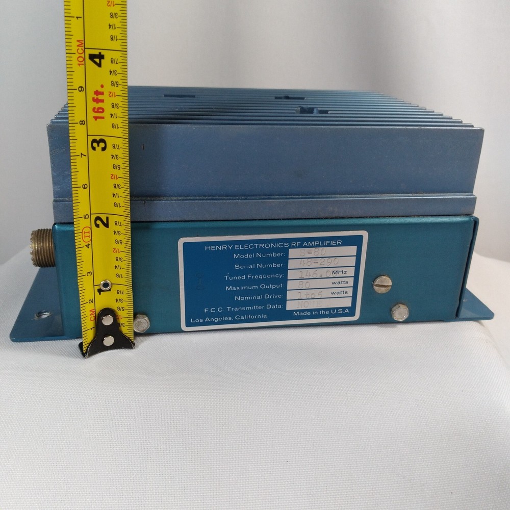 HENRY ELECTRONICS RF AMPLIFIER S-80 146.00MHz