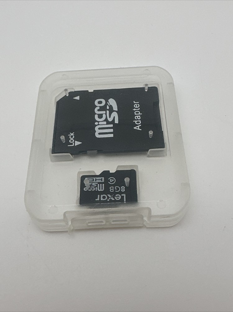 Lock MicroSD HC Card -8GB + MicroSD Adapter Camera iPhone Android Tablet PC…8