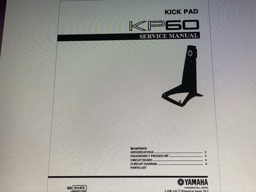 Yamaha Kp60 Service Manual Digital