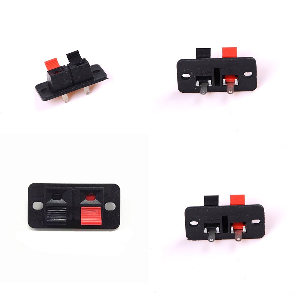 5x 2 Position Push in Jack Spring Load Audio Speaker Terminal Panel Connector“iy