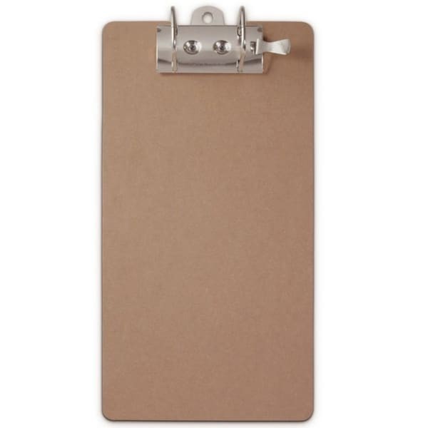 Clipboard, Brown, 9" W, 5713