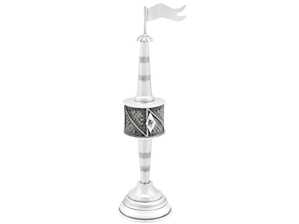 Antique German Silver Spice Tower Circa 1890