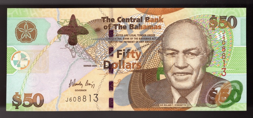 2006 Bahamas, $ 50 dollars, Pic# 75, UNC