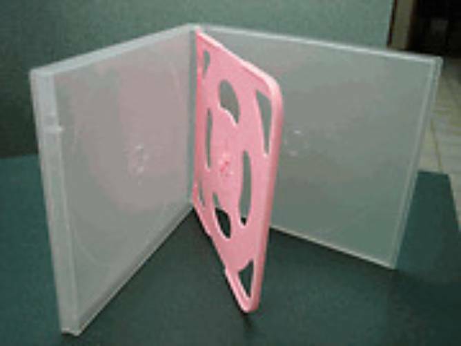 100 CLEAR QUAD 4 CD DVD POLY CASE PINK TRAY PSC76PNK