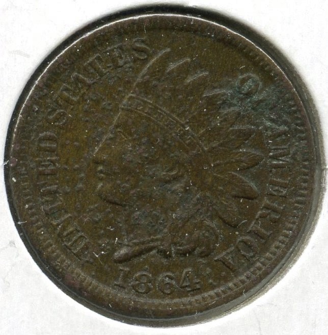 1864 Indian Head Cent Penny - Bronze - Q41
