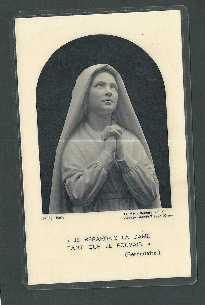 Holy card antique de Santa Bernardette santino image pieuses estampa