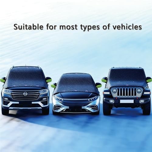 2 Pcs - Windshield Cover for Ice and Snow - 600D Windshield Snow Cover 2Pcs