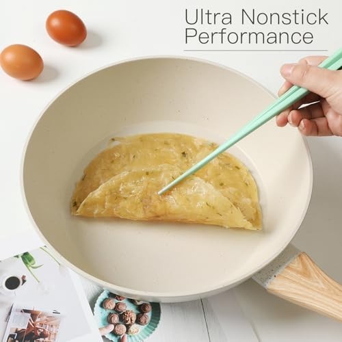 16PCS Nonstick Cookware Set - Durable Pots & Pans, Easy Clean Kitchen Essentials
