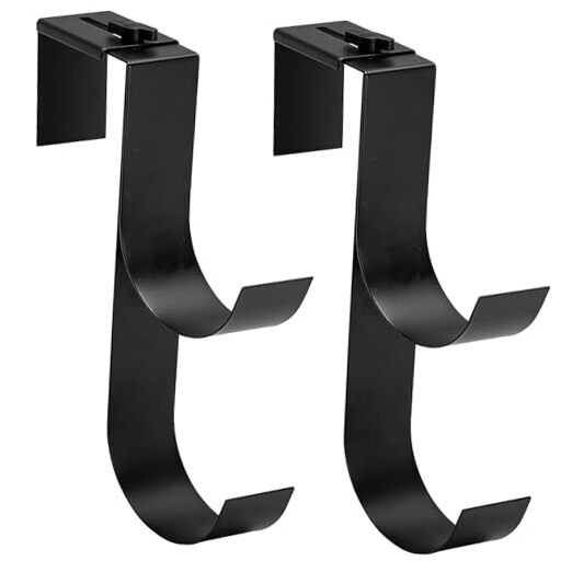 codree Pcs Adjustable Pool Fence Hooks for Pool Equipment, 2 Adjustable Black-2