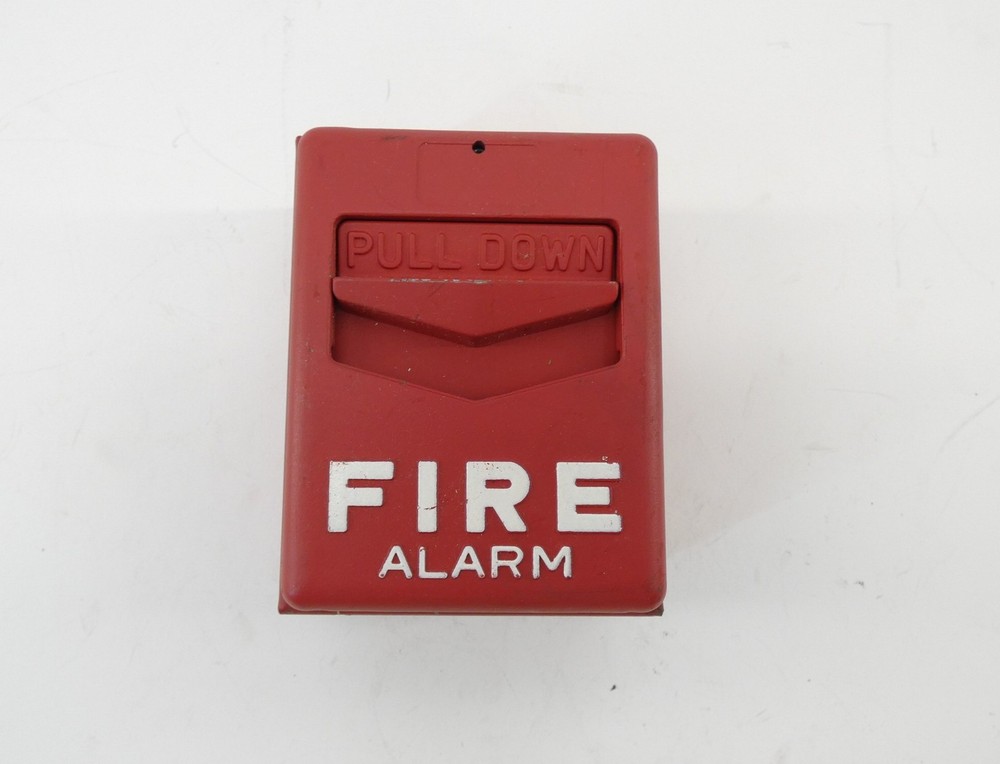 *Lot of 2* Pull Down Fire Alarm Red Chervon