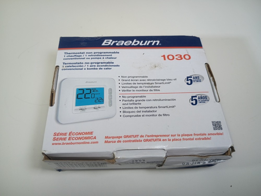 Braeburn 1030 Non-Programmable 1H/1C Thermostat