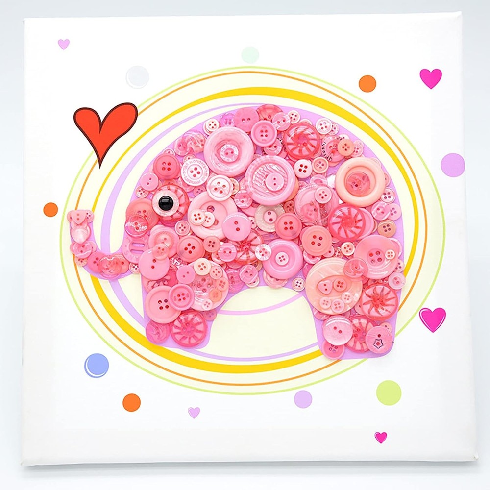 600-700Pcs Pink Buttons for Crafts Bulk Craft Assorted A,