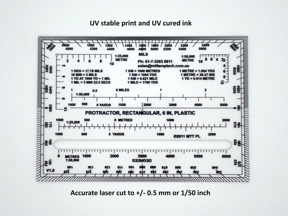 6IN Rectangular Protractor
