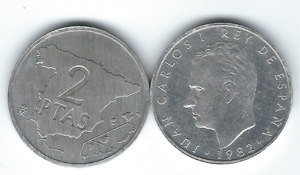 Spain 2 Pesetas 1982 Uncirculated UNC