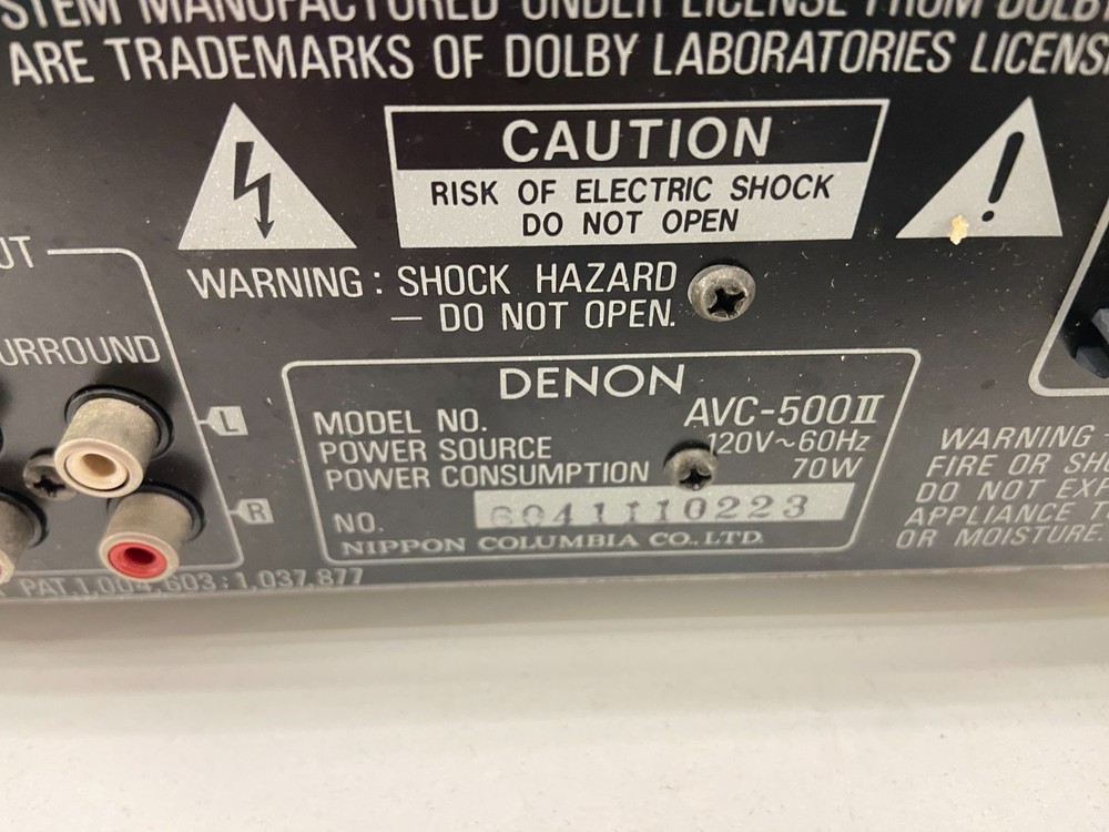 DENON Precision audio component AV control Dolby EQ AVC-500 II Amplifier Japan