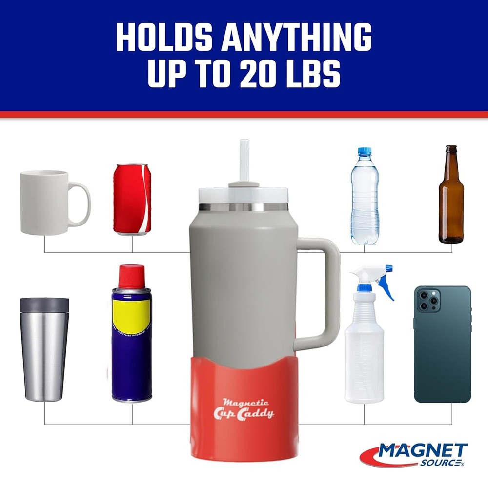 Space-Saving Magnetic Caddy for Drinks & Tools - Perfect for Any Workspace