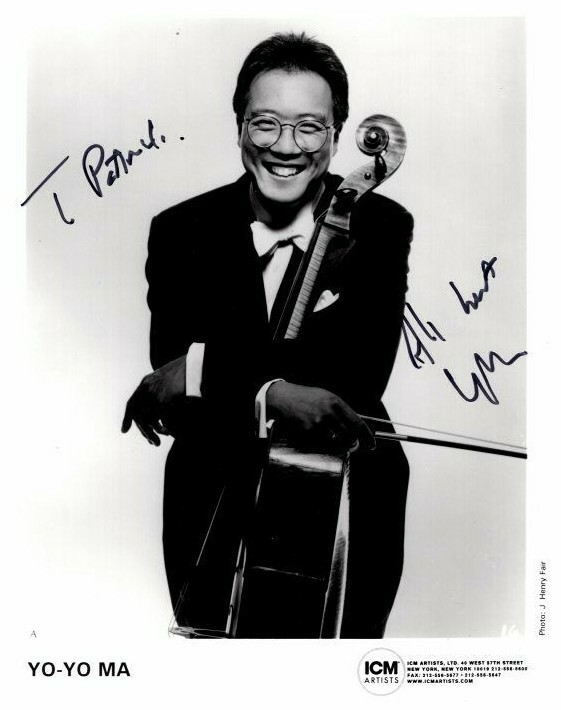 YO-YO MA Autographed Signed 8x10 Photograph - To Patrick