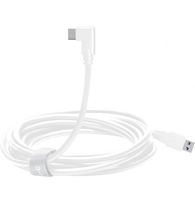 Virtual Reality headset Link USB 3.2 C Cable Gen 1 cable white 20 ft.
