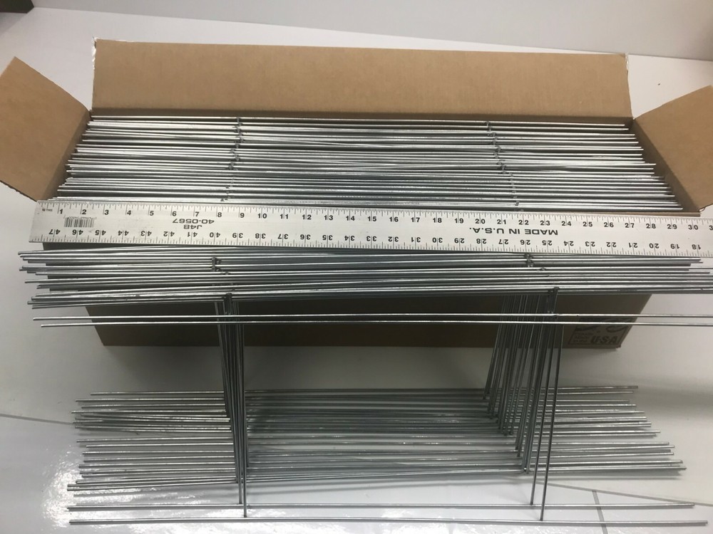 100 Pack Stake Double "H" 10x30 inch x 9Ga Galvanized Wire Stake Ship same Day