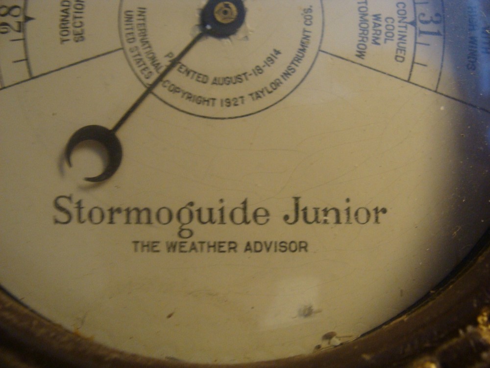 taylor stormoguide junior 1927 barometer (as is) read description
