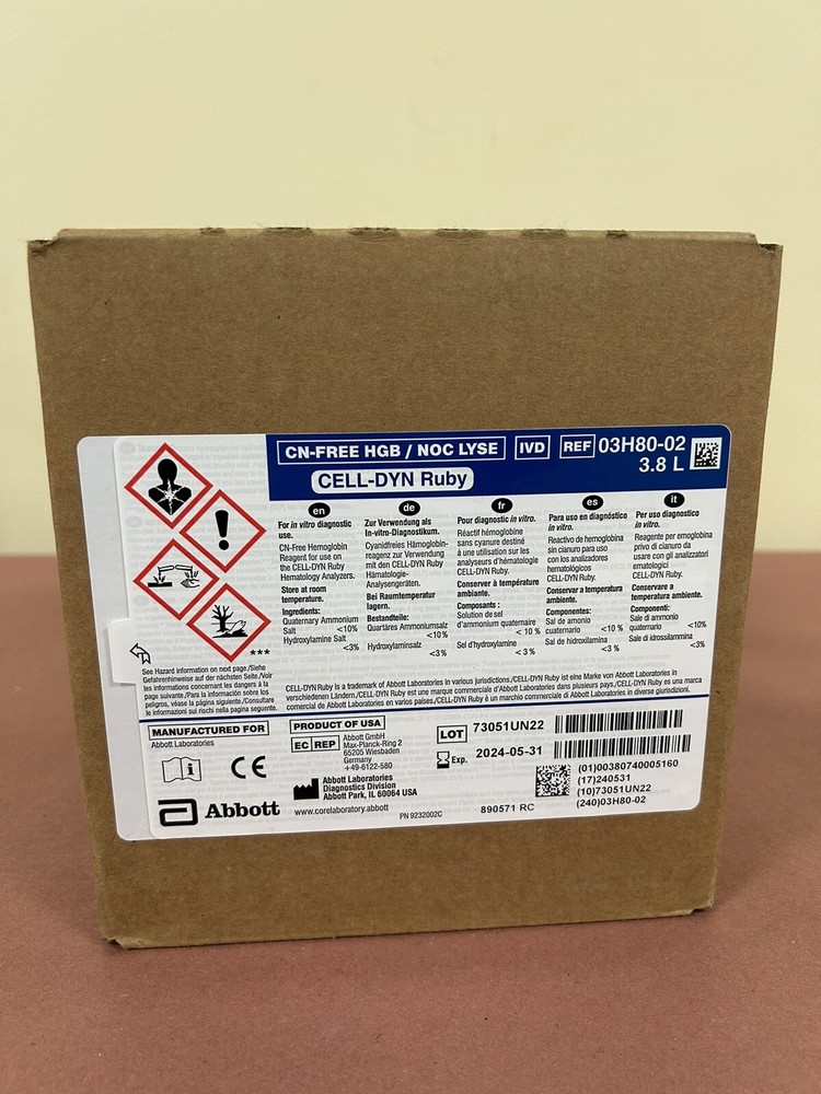 Abbott Cell-dyn Ruby Cn- Free Hgb/ Noc Lyse 03H80-02