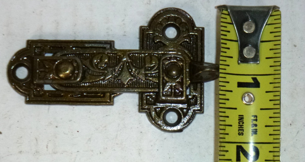 NOS Vtg Antique Eastlake Shutter Keeper Bar Latch