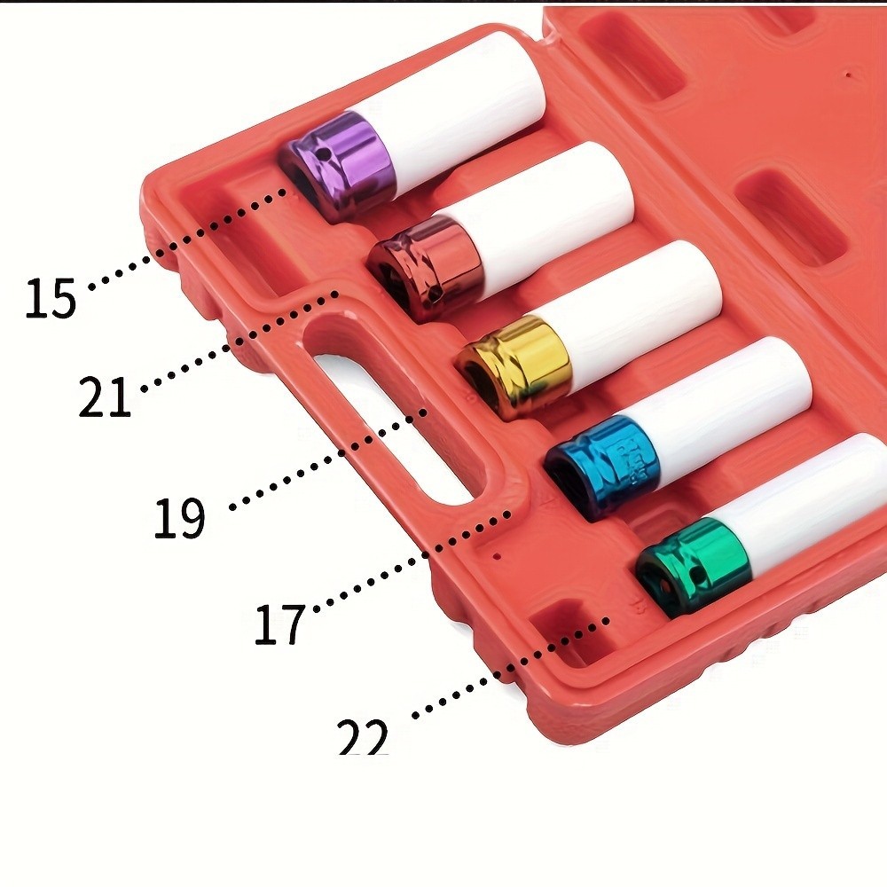 Tire Lug Nut Socket Set - Scratch-Free, Multi-Size for Car Wheel Repair