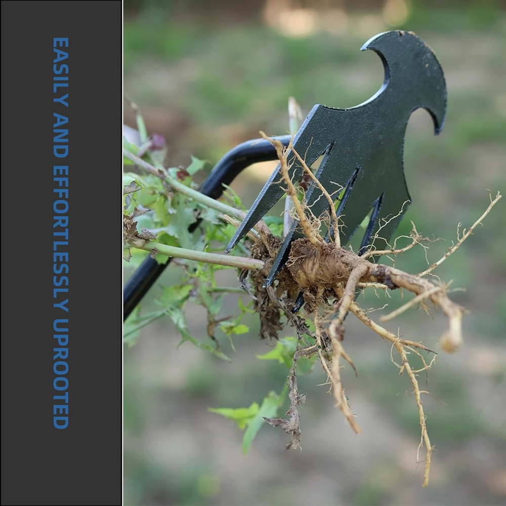 Handheld Weed Puller Tool Set - 2PCS with 4 Teeth for Efficient Weeding