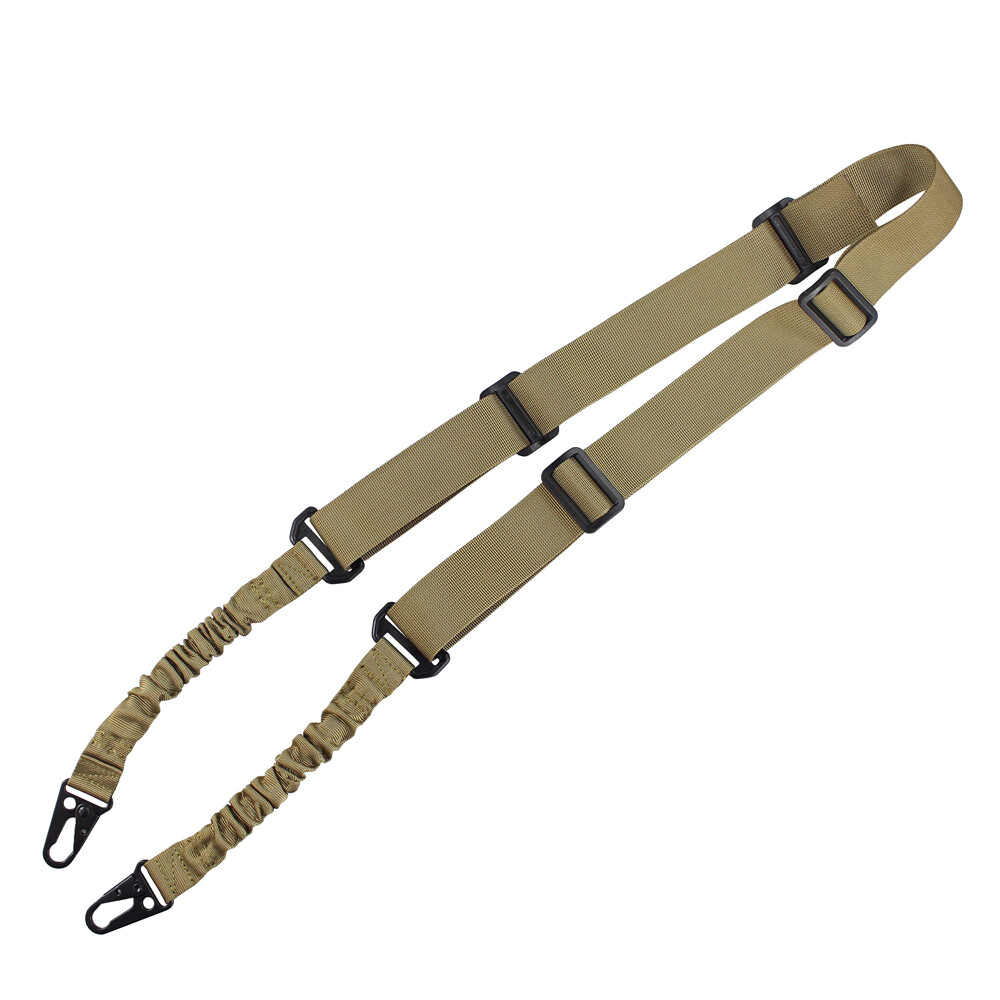 Tactical 2 Points Bungee Rifle Sling Length Adjustable with Shoulder Strap Pad