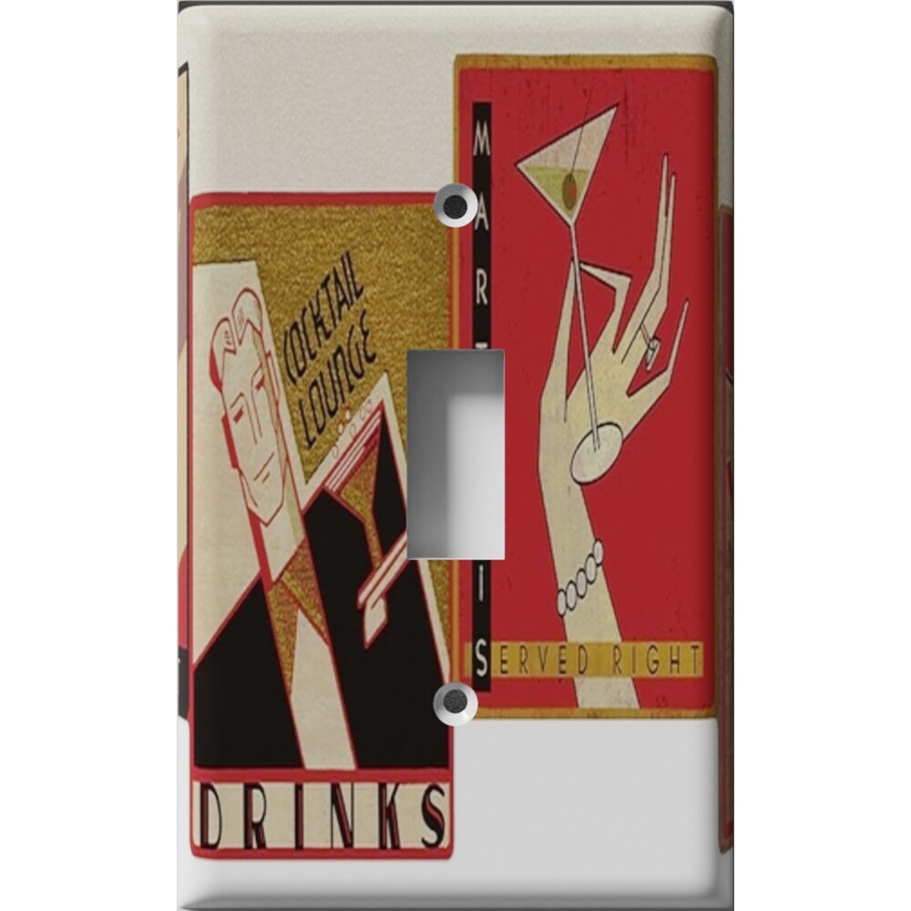 SnazzySwitch Martini Decorative Light Switch Plate Cover