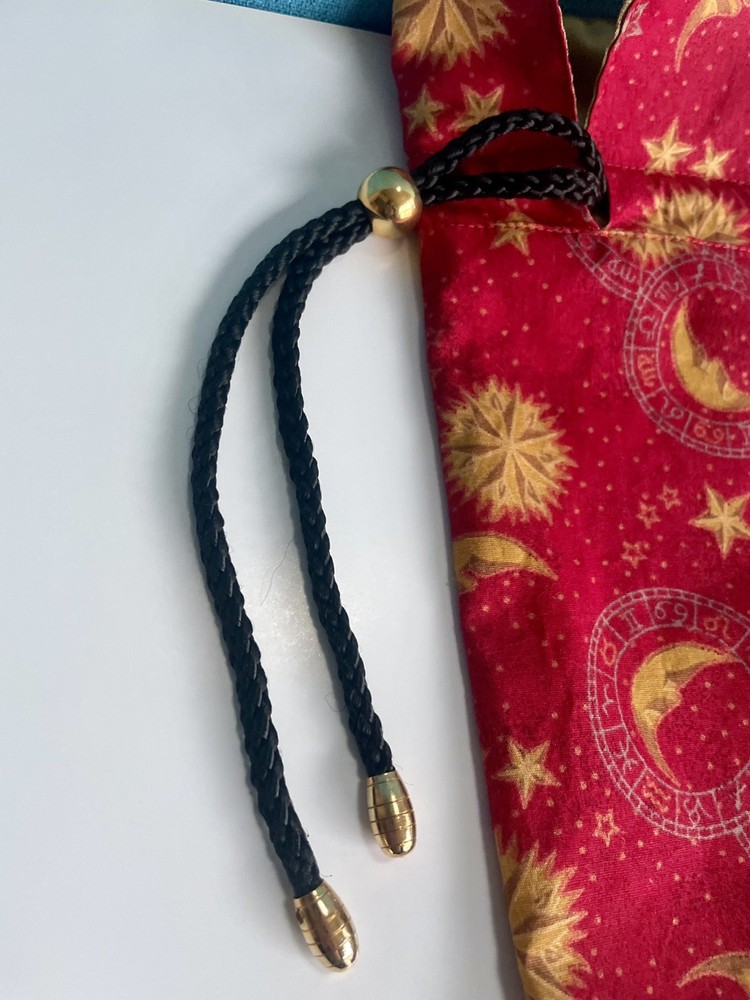 Tarot Deck Bag Celestial Sun Moon Stars Drawstring Pouch Witchcraft Divination