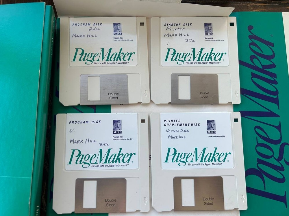 Aldus PageMaker Macintosh Boxed Software Large Disk Lot Manuals