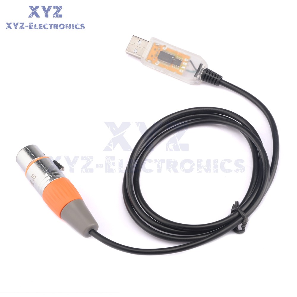 USB to DMX Interface Adapter Cable Stage Light PC DMX512 Controller Dimmer DMX