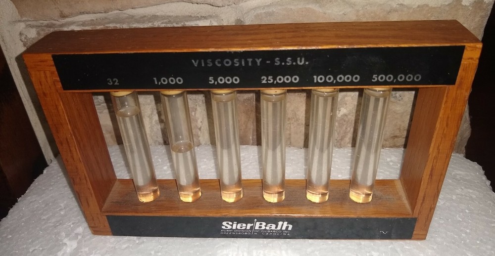 Sier-Bath Viscosity Comparator Display Science Wood Frame Div. of Gilbarco