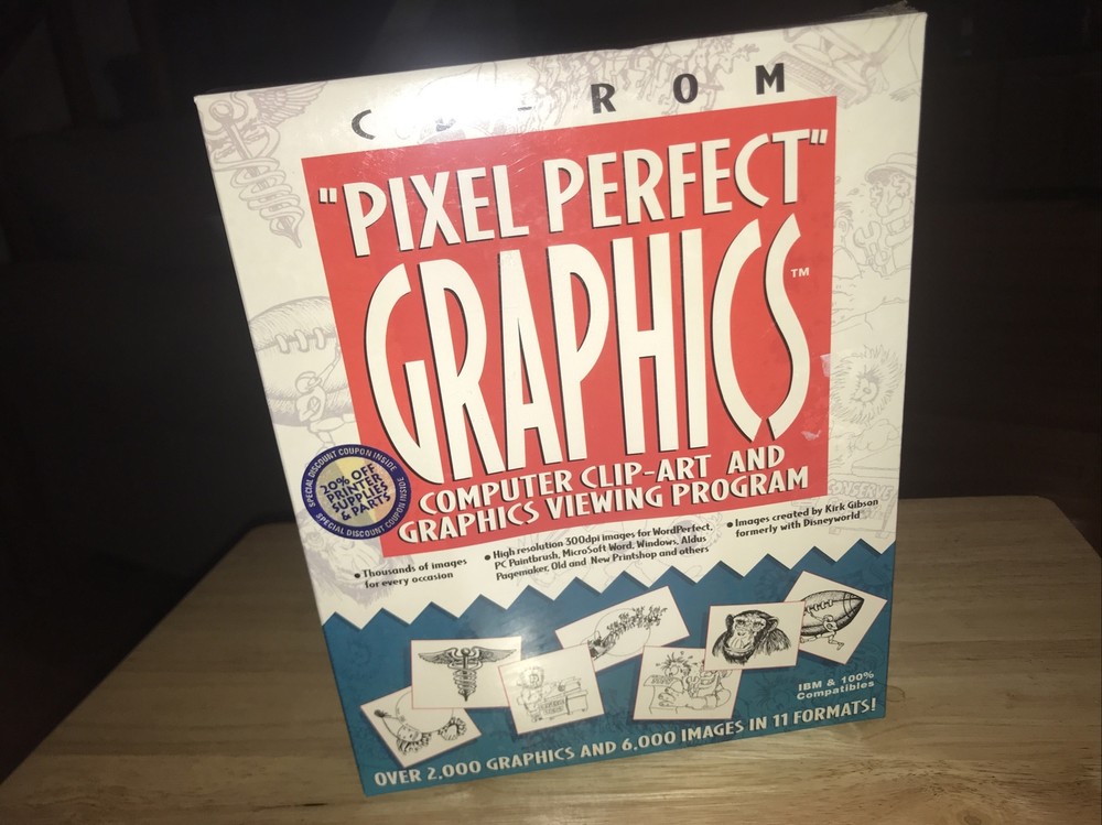 CD-ROM Pixel Perfect Graphics Computer Clip Art IBM Compatible New Software