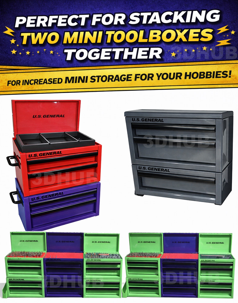 US General Mini Toolbox Riser for Stacking multiple Mini Toolboxes