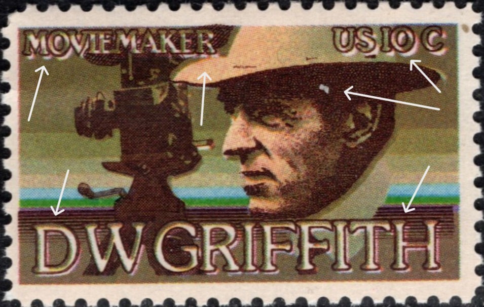 Perfectly Flawed EFO SN 1555 MNH Error -DW Griffith - Nice Color Shift