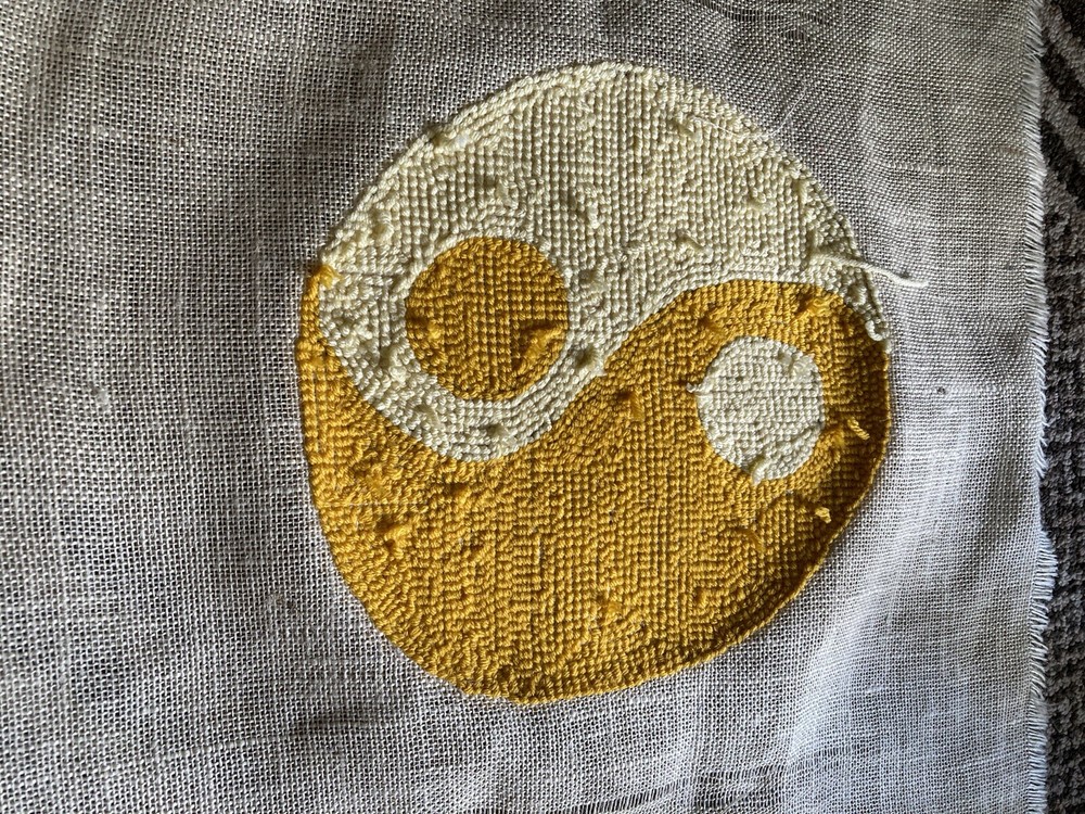 Yin Yang Punch Needle Piece