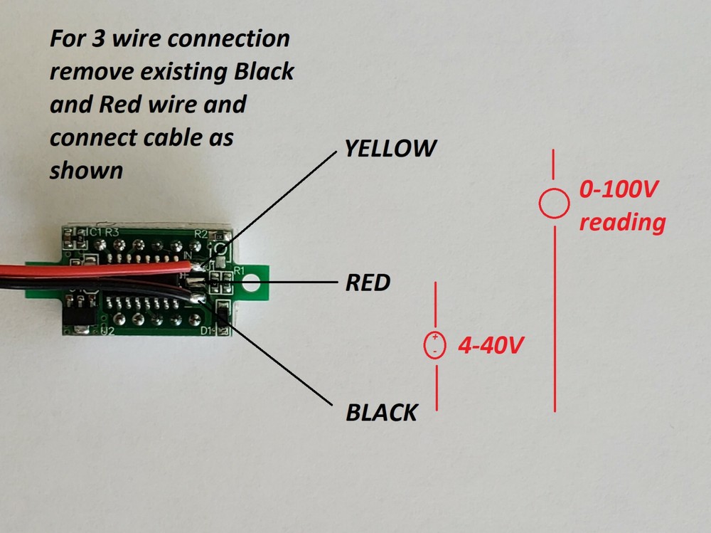 3PCS RED, GREEN, BLUE Digital Voltmeter Car Motorcycle Voltage Volt Panel Meter