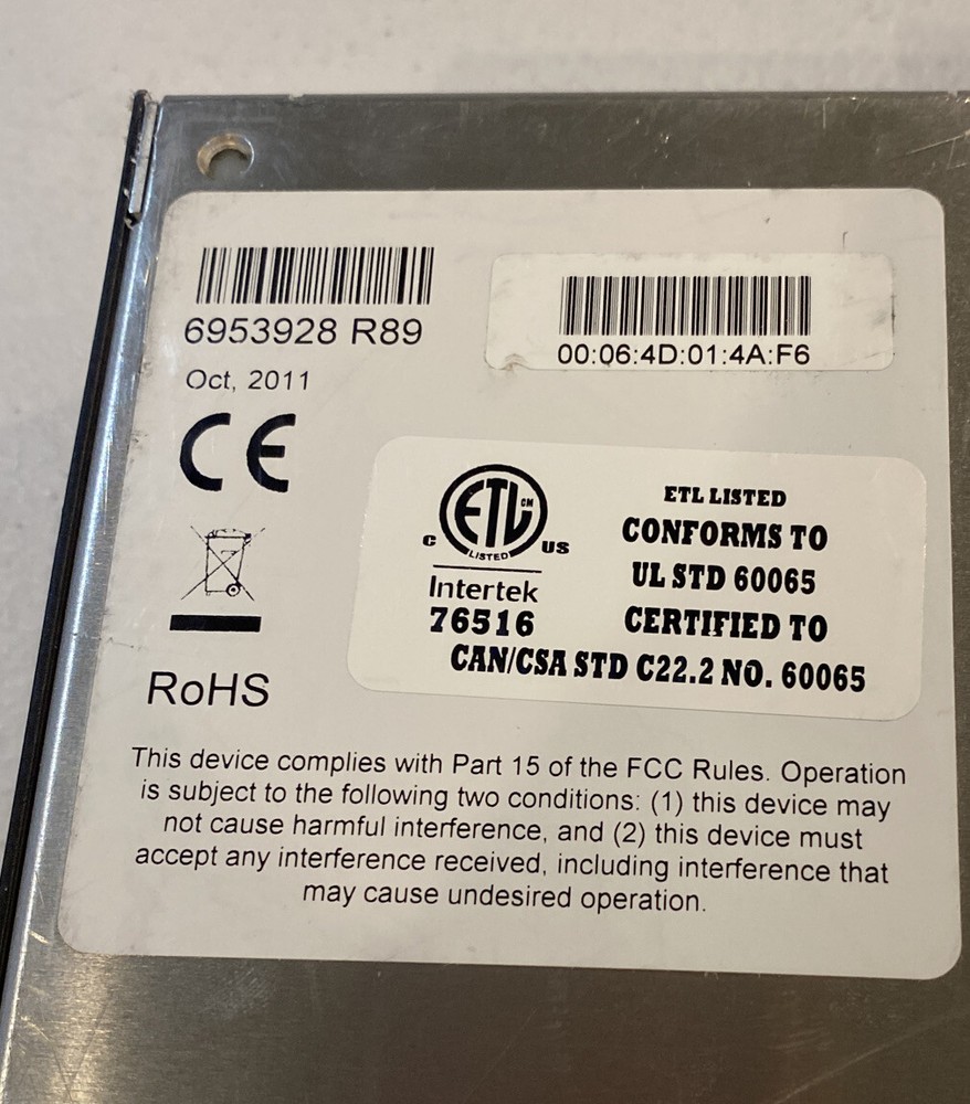 Secore MDR 3187B Modular Receiver Decoder Missing Door Cover