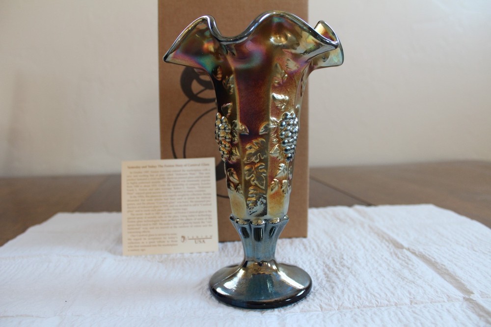 Fenton Vase Indigo Marigold