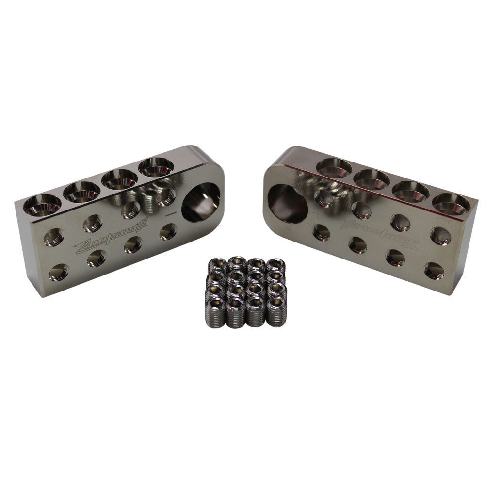 ILL Customz 8 Input 1/0 GA Bolt Down Battery Terminal Distribution Blocks Pair