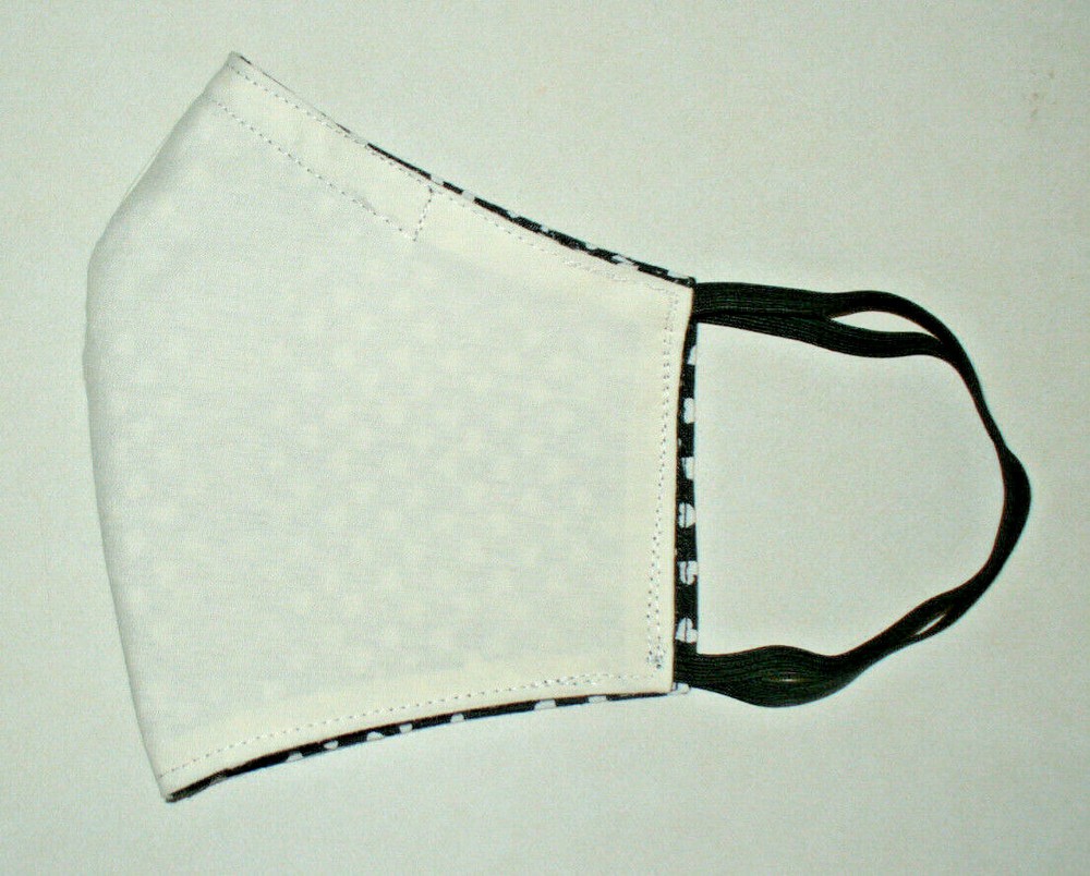 Face Mask Wire Adult Black Heart Dot