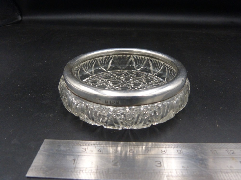 Sterling Silver and Crystal Dish