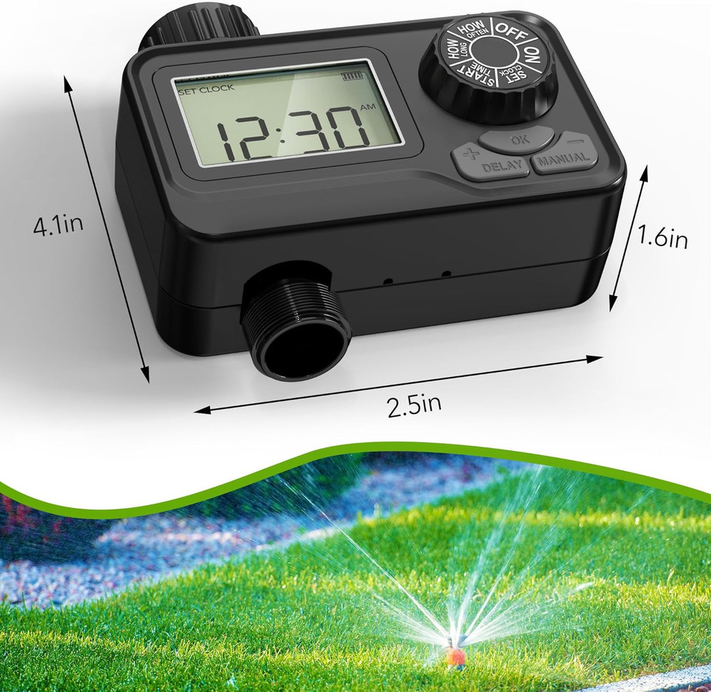 BN LINK Programmable Sprinkler Timer with Rain Delay – Waterproof Digital Water