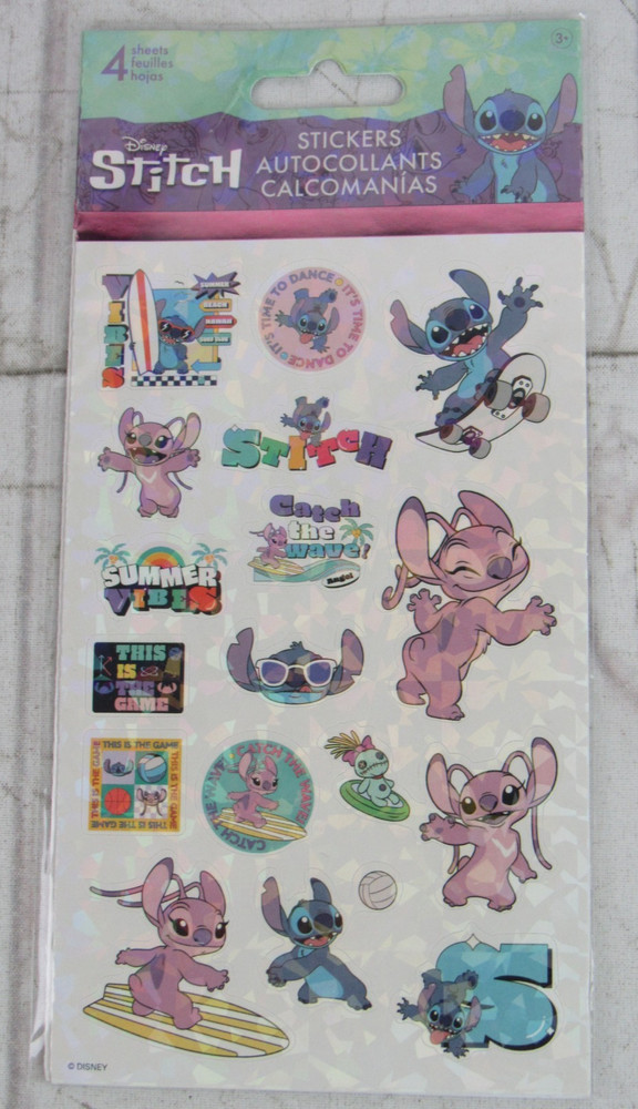 Disney Stitch Prism / Glossy Sticker Pack 4 Sheets